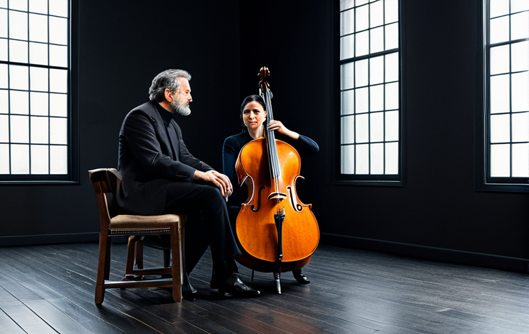 첼로와 더블베이스 차이 - Prompt 1: Contrasting Dimensions and Ergonomics**