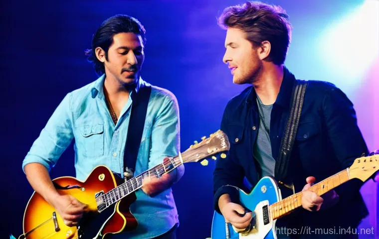 기타 듀오 곡 추천 - **Prompt 1: "Reinterpreting Classics with Harmonic Elegance"**
    A high-resolution, realistic phot...