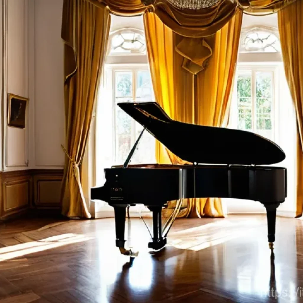 피아노 소리 종류 비교 - **A Timeless Acoustic Grand Piano in an Italian Villa**
    "A breathtaking scene showcasing a magni...