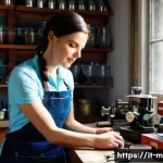 Home 22 기타 수리 가능한 부위 - **Prompt 1: The Savvy Repairwoman's Workshop**
A vibrant, medium shot of a confident and focused...